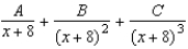 <strong>Write the form of the partial fraction decomposition for the following rational expression. </strong> A) B) C) D) E)