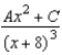 <strong>Write the form of the partial fraction decomposition for the following rational expression. </strong> A) B) C) D) E)