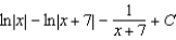 <strong>Use partial fractions to find the integral .</strong> A) B) C) D) E)