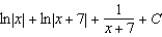 <strong>Use partial fractions to find the integral .</strong> A) B) C) D) E)