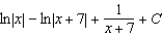 <strong>Use partial fractions to find the integral .</strong> A) B) C) D) E)