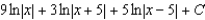 <strong>Use partial fractions to find the integral .</strong> A) B) C) D) E)