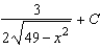 <strong>Find the indefinite integral by making the substitution . </strong> A) B) C) D) E)