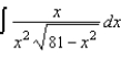 Find the indefinite integral by making the substitution   .  