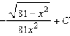 <strong>Find the indefinite integral by making the substitution . </strong> A) B) C) D) E)