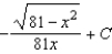 <strong>Find the indefinite integral by making the substitution . </strong> A) B) C) D) E)
