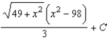 <strong>Find the indefinite integral by making the substitution . </strong> A) B) C) D) E)