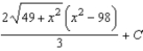 <strong>Find the indefinite integral by making the substitution . </strong> A) B) C) D) E)