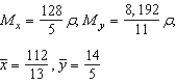 <strong>Find M<sub>x</sub>, M<sub>y</sub>, and for the lamina of uniform density bounded by the graphs of the equations .</strong> A) B) C) D) E)
