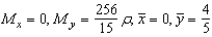 <strong>Find M<sub>x</sub>, M<sub>y</sub>, and for the lamina of uniform density bounded by the graphs of the equations .</strong> A) B) C) D) E)