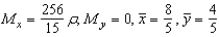 <strong>Find M<sub>x</sub>, M<sub>y</sub>, and for the lamina of uniform density bounded by the graphs of the equations .</strong> A) B) C) D) E)