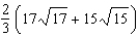 <strong>Find the arc length of the graph of the function   over the interval [14, 16].</strong> A)   B)   C)   D)   E)   <div style=padding-top: 35px> 