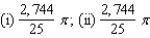 <strong>Use the disk or shell method to find the volume of the solid generated by revolving the region in the first quadrant bounded by the graph of the equation about the given line. (i) the x-axis; (ii) the y-axis</strong> A) B) C) D) E)