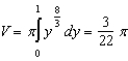 <strong>Set up and evaluate the integral that gives the volume of the solid formed by revolving the region bounded by , and about the -axis.</strong> A) B) C) D) E)