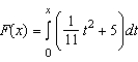 If the accumulation function   is given by   , evaluate  