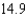 The chief financial officer of a company reports that profits for the past fiscal year were $   million. The officer predicts that profits for the next 7 years will grow at a continuous annual rate somewhere between   % and 6%. Estimate the cumulative difference in total profit over the 7 years based on the predicted range of growth rates. Round your answer to three decimal places.