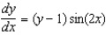 Solve the first-order linear differential equation   .