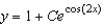 <strong>Solve the first-order linear differential equation .</strong> A) B) C) D) E)