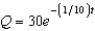 <strong>A 300-gallon tank is full of a solution containing 35 pounds of concentrate. Starting at time distilled water is added to the tank at a rate of 30 gallons per minute, and the well-stirred solution is withdrawn at the same rate. Find the amount of concentrate Q in the solution as a function of t.</strong> A) B) C) D) E)