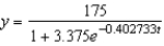<strong>A conservation organization releases 40 coyotes into a preserve. After 4 years, there are 70 coyotes in the preserve. The preserve has a carrying capacity of 175. Write a logistic function that models the population of coyotes in the preserve.</strong> A) B) C) D) E)