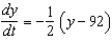 At time   minutes, the temperature of an object is   . The temperature of the object is changing at the rate given by the differential equation   . Use Euler's Method to approximate the particular solutions of this differential equation at   . Use a step size of   . Round your answer to one decimal place.