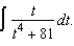 Find the integral  