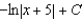 <strong>Find the indefinite integral of .</strong> A) B) C) D) E)