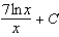 <strong>Find the indefinite integral .</strong> A) B) C) D) E)
