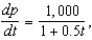 Suppose a population of bacteria is changing at a rate of where t is the time in days. The initial population (when t = 0) is 500. Write an equation that gives the population at any time t.