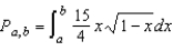 <strong>Suppose that the probability that a person will remember between 100a% and 100b% of material learned in an experiment is where x represents the proportion remembered. Determine from the figure below, the probability that a randomly chosen individual will recall between 50% and 75% of the material? Express your answer as a percent rounded to three decimal places. </strong> A) 19.900% B) 12.500% C) 11.000% D) 35.300% E) 106.600%