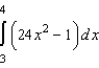 Evaluate the integral.   given,  