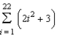 Use the properties of summation and Theorem 5.2 to evaluate the sum.