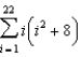 Use the properties of summation and Theorem 5.2 to evaluate the sum.