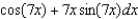 <strong>Find the differential dy of the function .</strong> A) B) C) D) E)