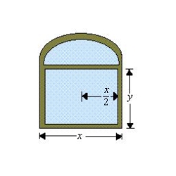 A Norman window is constructed by adjoining a semicircle to the top of an ordinary rectangular window (see figure). Find the dimensions of a Norman window of maximum area if the total perimeter is 38 feet.