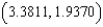 <strong>Find the point on the graph of the function that is closest to the point . Round all numerical values in your answer to four decimal places.</strong> A) B) C) D) E)