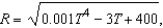 The resistance R of a certain type of resistor is where R is measured in ohms and the temperature T is measured in degrees Celsius. Use a computer algebra system to find