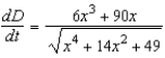 <strong>Find the rate of change of the distance between the origin and a moving point on the graph of if centimeters per second.</strong> A) B) C) D) E)