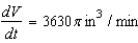 <strong>The radius r of a sphere is increasing at a rate of inches per minute. Find the rate of change of the volume when r = inches.</strong> A) B) C) D) E)