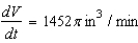<strong>The radius r of a sphere is increasing at a rate of inches per minute. Find the rate of change of the volume when r = inches.</strong> A) B) C) D) E)
