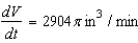 <strong>The radius r of a sphere is increasing at a rate of inches per minute. Find the rate of change of the volume when r = inches.</strong> A) B) C) D) E)