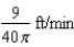 <strong>A conical tank (with vertex down) is feet across the top and feet deep. If water is flowing into the tank at a rate of cubic feet per minute, find the rate of change of the depth of the water when the water is feet deep.</strong> A) B) C) D) E)