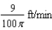 <strong>A conical tank (with vertex down) is feet across the top and feet deep. If water is flowing into the tank at a rate of cubic feet per minute, find the rate of change of the depth of the water when the water is feet deep.</strong> A) B) C) D) E)