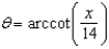 <strong>An airplane flies at an altitude of 14 miles toward a point directly over an observer. Consider and x as shown in the following figure. Write as a function of x. </strong> A) B) C) D) E)
