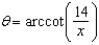 <strong>An airplane flies at an altitude of 14 miles toward a point directly over an observer. Consider and x as shown in the following figure. Write as a function of x. </strong> A) B) C) D) E)
