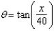 <strong>A petrol car is parked 40 feet from a long warehouse (see figure). The revolving light on top of the car turns at a rate of 30 revolutions per minute. Write as a function of x. </strong> A) B) C) D) E)