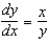 <strong>Find by implicit differentiation. </strong> A) B) C) D) E)
