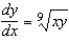 <strong>Find by implicit differentiation given that .</strong> A) B) C) D) E)