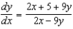 <strong>Find by implicit differentiation. </strong> A) B) C) D) E)