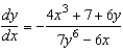 <strong>Find by implicit differentiation. </strong> A) B) C) D) E)
